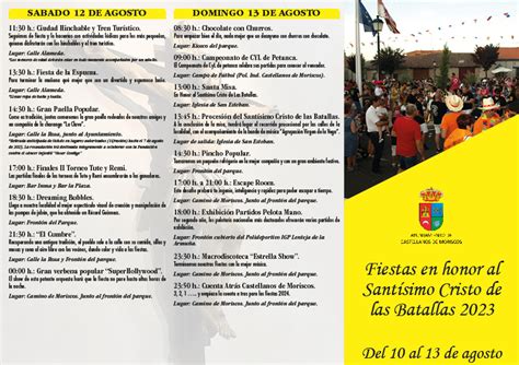 Actualidad fiestas FIESTAS EN HONOR AL SANTÍSIMO CRISTO DE LAS