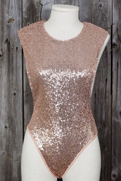 Sleeveless Sequin Bodysuit Bodysuit Fashion Shimmery Dress