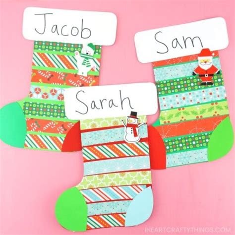 Christmas Stocking Craft - I Heart Crafty Things