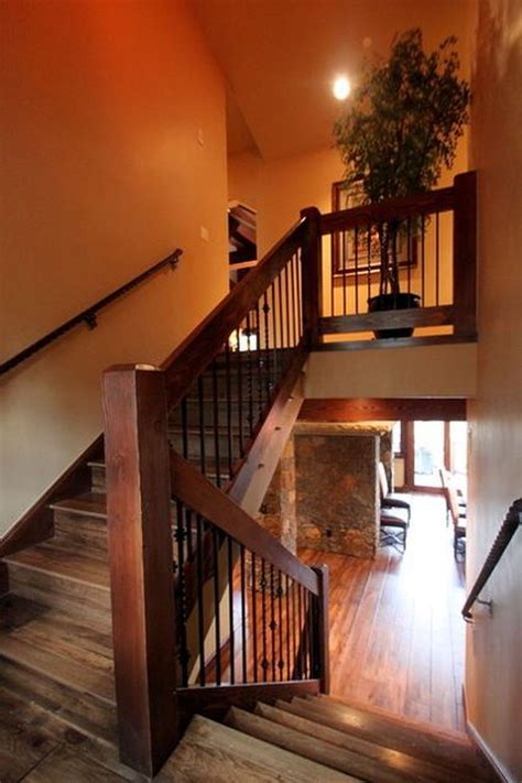 46 Amazing Rustic Wooden Stairways Design Ideas For Classic Home