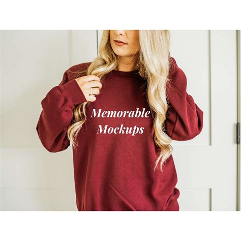 Gildan Maroon Sweatshirt Mockup Gildan Maroon Mockup Maroon