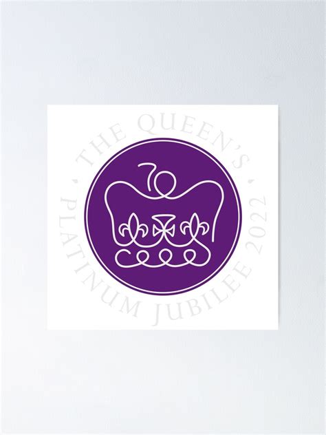 "The Queens Platinum Jubilee Logo-Platinum Writing" Poster for Sale by ...