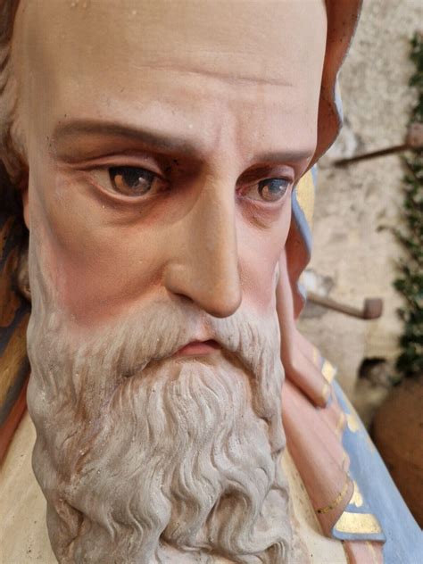 Th Century Life Size Religious Statue Saint Joaquin French Church