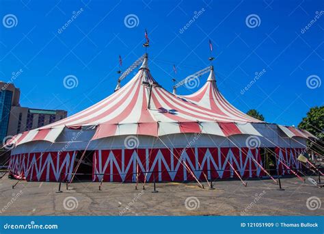 Outdoor Circus Big Top Tent Stock Image - Image of ceiling, peaked ...