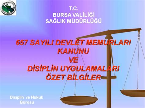 PPT 657 SAYILI DEVLET MEMURLARI KANUNU VE DISIPLIN UYGULAMALARI ZET