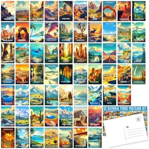 Amazon Lclaidydy National Parks Postcard Set Vintage Travel