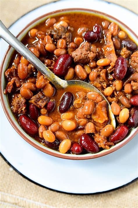 Crockpot Slow Cooker Cowboy Baked Beans Recipe Mom Spark Mom Blogger