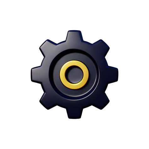 A Black And Yellow Gear Wheel Icon On A Transparent Background 27687924 Png