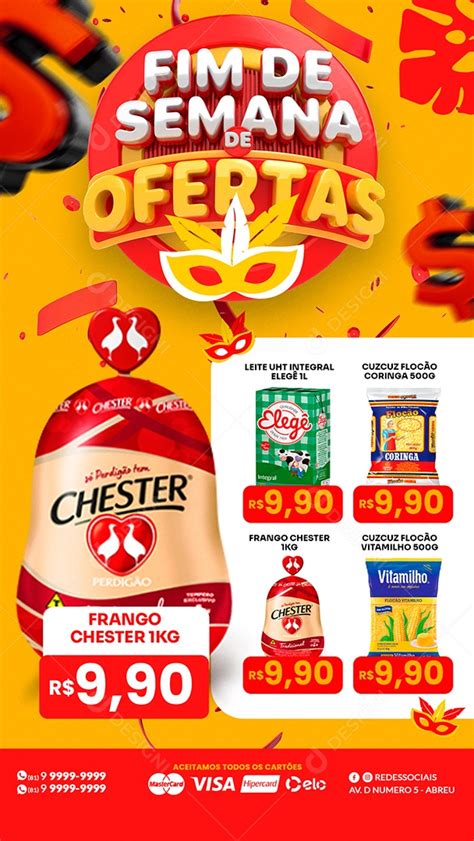 Story Encarte De Supermercado Fim De Semana De Ofertas Carnaval Social