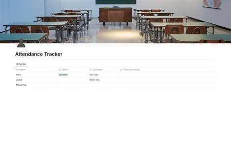 Attendance Tracker for Teachers Template | Notion Marketplace