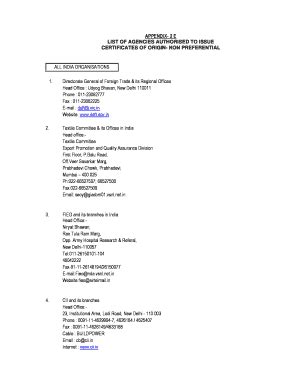 Fillable Online Dgft Gov All India Organizations To Issue Certificates
