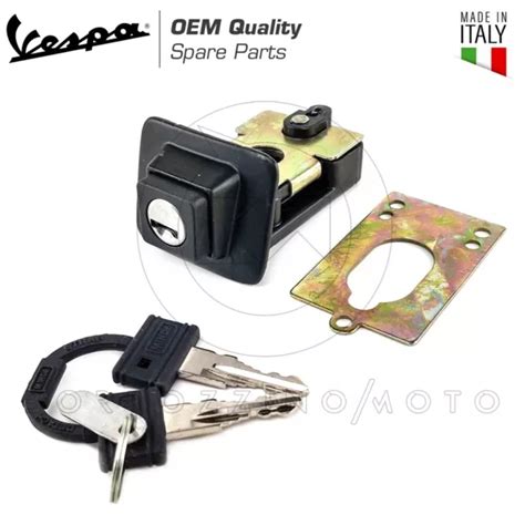 KIT SERRATURA COMPLETA Sella Piaggio Vespa Px Pe 125 150 200 Arcobaleno