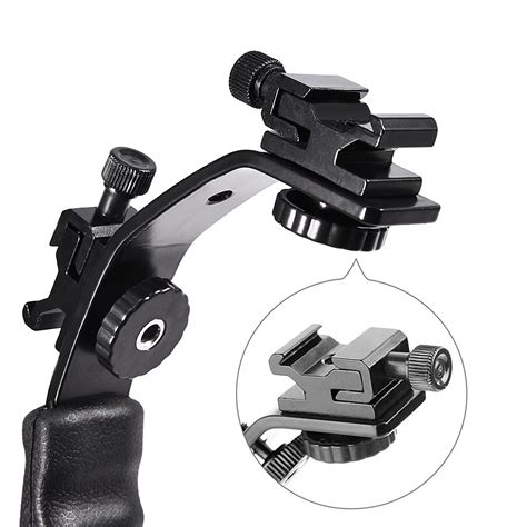 Camera Home L Shaped Flash Bracket Holder Hot Shoe Mount For Flashlight DV Camcorder