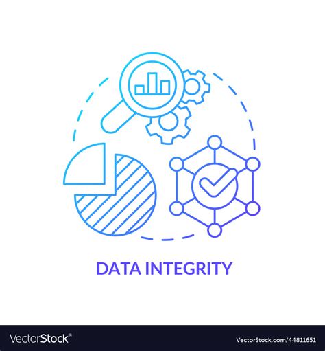 Data Integrity Blue Gradient Concept Icon Vector Image