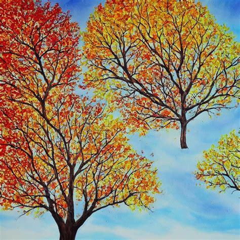 A Beautiful Painting Of One Single Tree Representing Stable Diffusion