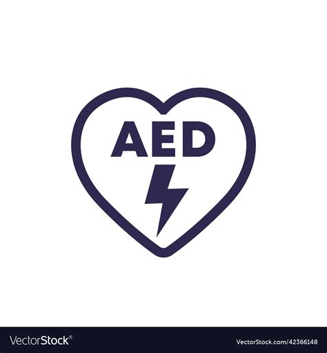 Aed Icon Automated External Defibrillator Vector Image