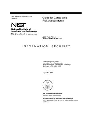 Fillable Online Nvlpubs Nist NIST Special Publication 800 30 Revision 1