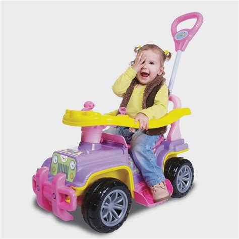 Carrinho De Passeio Infantil Quadriciclo Jip Jip Empurrador Menina