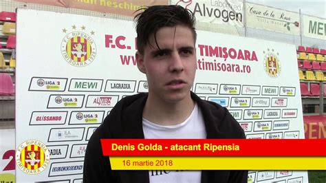 Denis Golda atacant Ripensia înaintea meciului cu FC Argeș YouTube