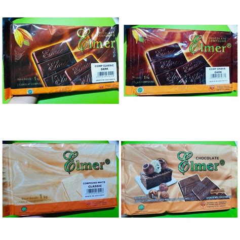 Jual Elmer Chocolate Block Compound 1 Kg Shopee Indonesia