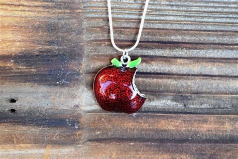 OUAT Apple Bite Necklace Snow White Apple Necklace Etsy