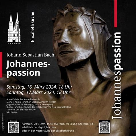 Konzert J S Bach Johannes Passion Kantorei Der Elisabethkirche