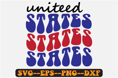 United States Quotes Groovy Retro Svg Graphic By Fallensvgworld