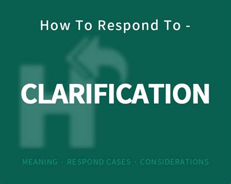 The Best Way To Respond To Clarification How To Respond To