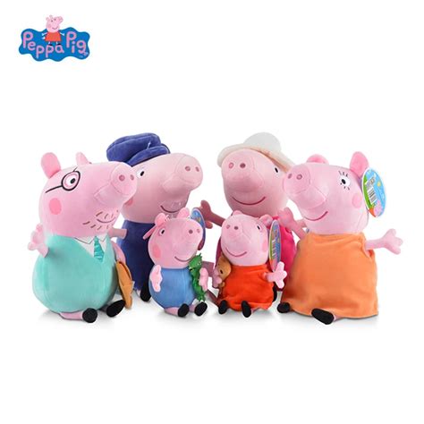 Genuine Peppa Pig family Plush Toys Peppa George Pig Family Toys For ...