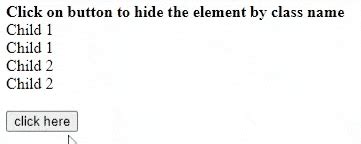 How To Hide An Html Element By Class Using Javascript Geeksforgeeks