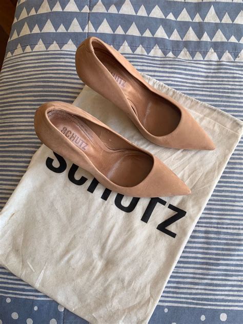 Scarpin Nude Schutz Sandália Feminina Schutz Usado enjoei
