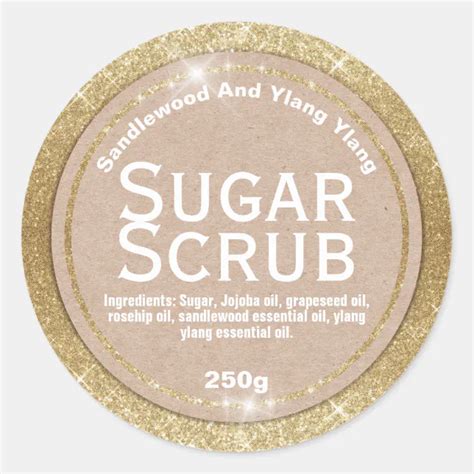 Customizable Sugar Scrub Label Zazzle