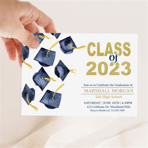 EDITABLE, Graduation Party Invitation, Class of 2023 Graduation ...