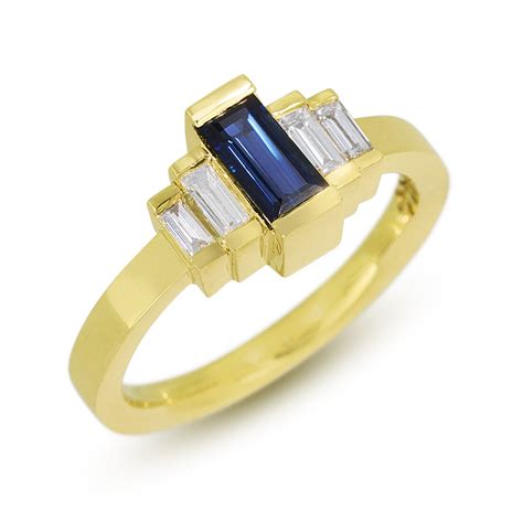 Australian Sapphire 5 Stone Ring Marilyn Brogan Jewelry