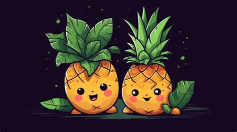 cute cartoon pineapple background images hd pictures  wallpaper