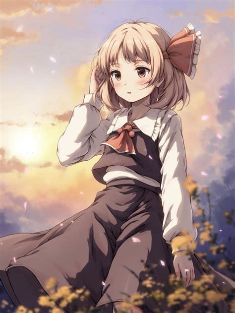 Kinoniku Rumia Touhou Highres Girl Ascot Black Dress Black Vest Blonde Hair Cloud