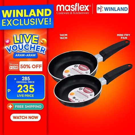 Masflex By Winland Aluminum Non Stick Mini Frypan Shopee Philippines