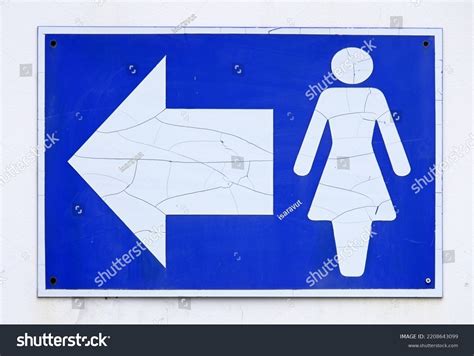 Sign Restroom On Wall Stock Photo 2208643099 | Shutterstock