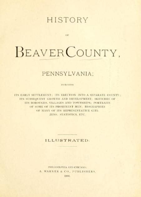 COVER_History of Beaver County Pa 1888 – LITTLE BEAVER HISTORICAL SOCIETY