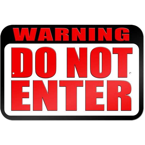 Warning Do Not Enter Sign - Walmart.com