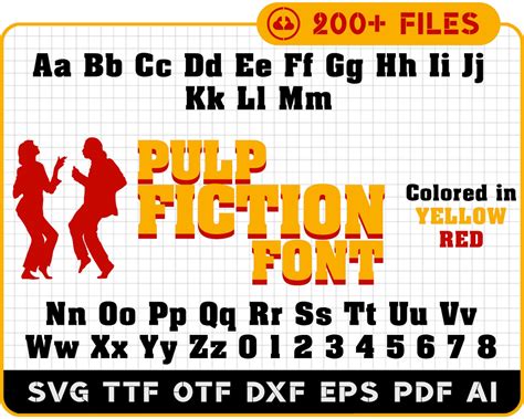 Pulp Fiction Font Svg Cricut Svg Files Pulp Fiction Svg Etsy India