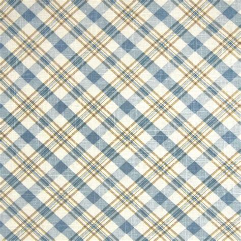 Chambray Blue Plaid Upholstery Fabric By The Yard G Kovi Fabrics