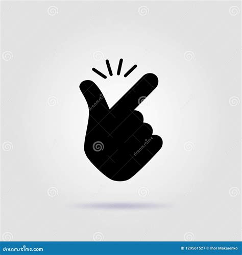 Snap Fingers Like Easy Emoji Logo Black Design Stock Vector