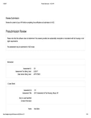 Fillable Online Gov Afh Assessment L Review Fax Email Print