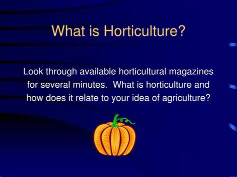 PPT Exploring The Horticultural Industry PowerPoint Presentation