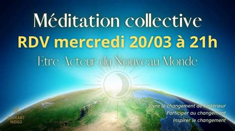 Eveil collectif Méditation pour communiquer en PAIX RDV mercredi 20