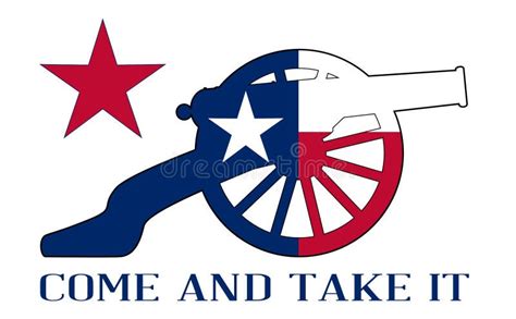 Texan Cannon Come And Take It Stock Vector Illustration Of Southern