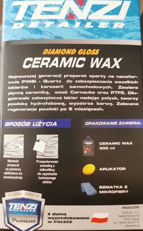 Wosk Do Auta Ceramic Wax Tenzi Szczecin Kup Teraz Na Allegro Lokalnie