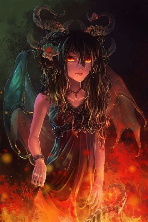 Succubus Anime Art Dark Conceptual Illustration Dark Fantasy Art