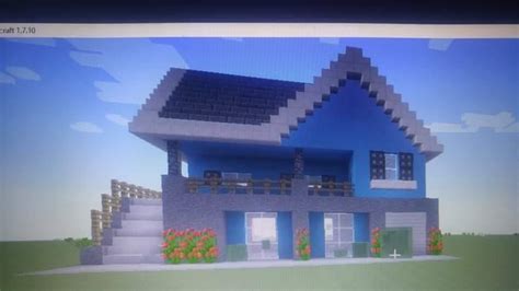 Blue house minecraft by WolfitInk800 on DeviantArt